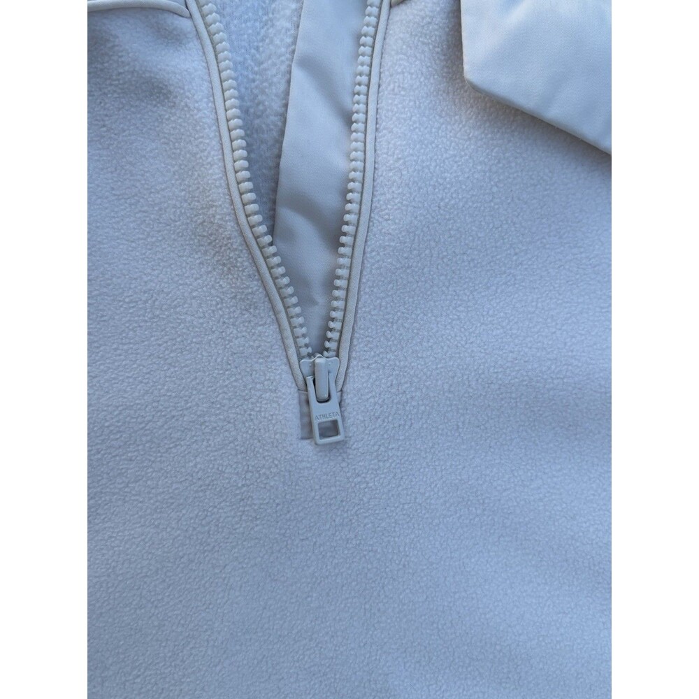 Athleta womens polyester fleece  hooded quarter zip with adjustable sides Size S - Picture 11 of 15